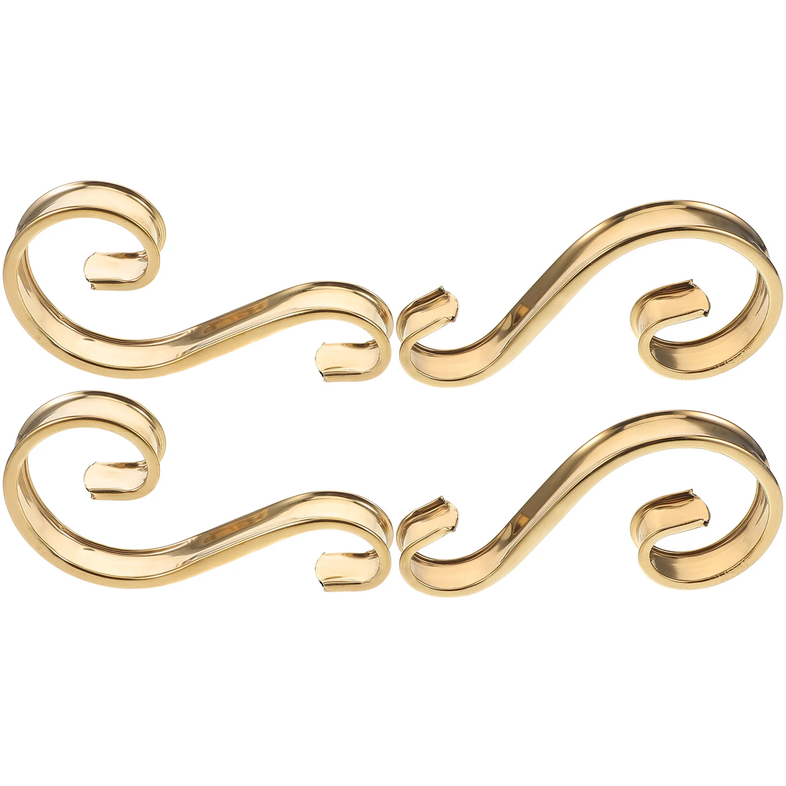 

4Pcs Stainless Steel European Style S-Shape Railing Decoration Fence Balcony Gate Outdoor Replacement Charms Railing Decoration