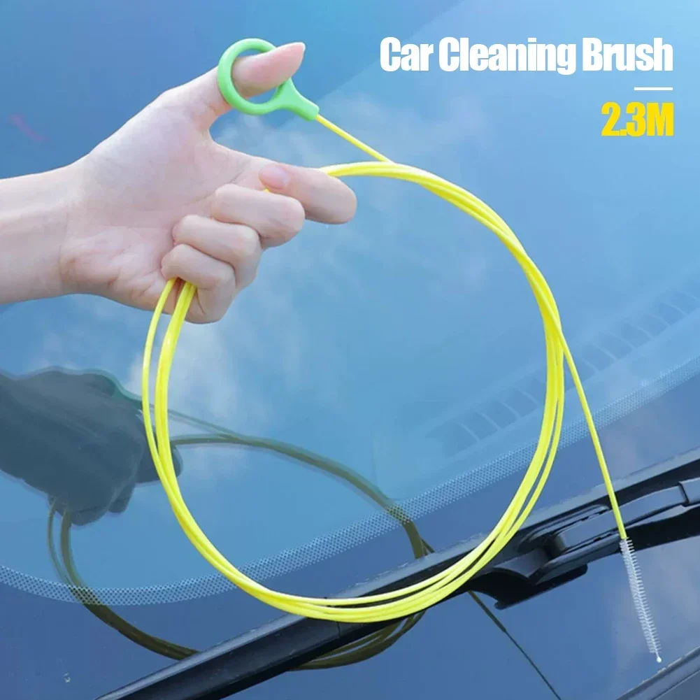 2.3M Car Drain Dredge Cleaning Scrub Brush Auto Sunroof Long Hoses Detailing Tool Spiral Cleaner For BMW for Mercedes Benz