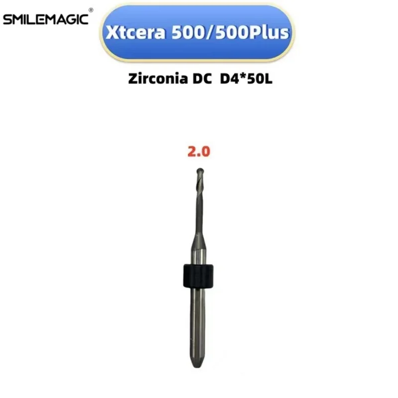 XTCERA 500/500plus Milling Burs for Grinding Zirconia DC Coating Drill Diameter 2.0/1.0/0.6mm Shank 4.0mm Dental Griding Tools