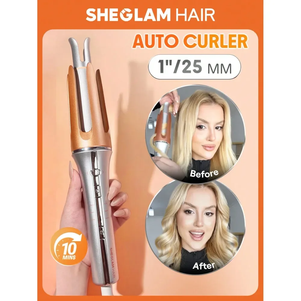 

Автоматическая плойка для завивки волос HAIR ItCurl OneTouch, 25 мм, с 3 температурными режимами, быстрая завивка
