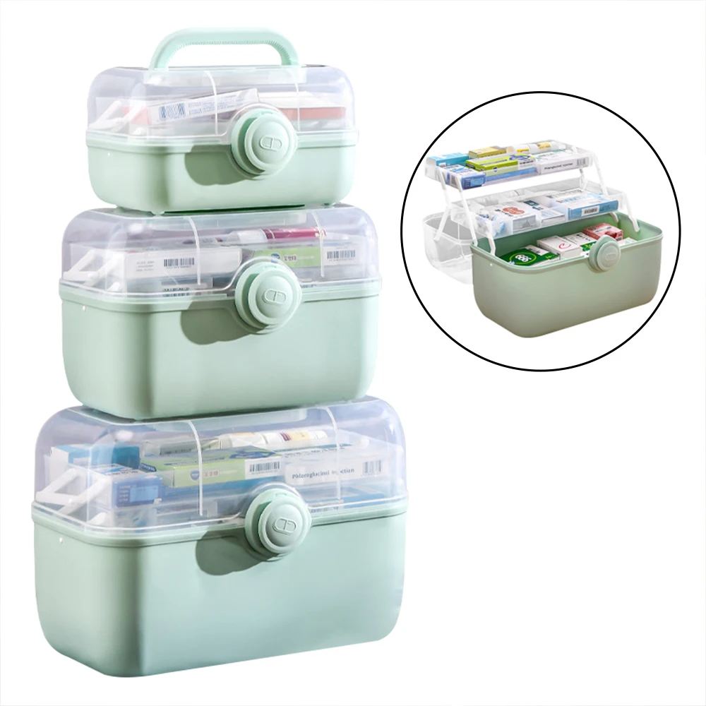 Storage Box For Home Medicine Large Capacity Multi-Layer Plastic Cosmetics Miscellaneous Items Desktop Storage Home Medicine Bo