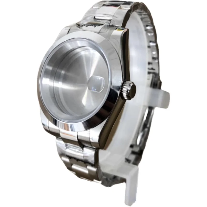 39 مللي متر ساعة حافظة من الفولاذ المقاوم للصدأ حزام مجموعة مناسبة لليابان Seiko NH35/NH36 حركة AK فتحة الياقوت الزجاج أجزاء لتقوم بها بنفسك