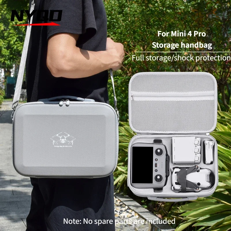 Portable Drones Handbag for DJI MINI 4 PRO Shoulder Crossbody Bag Controler Accessories Hardshell Carrying Storage Box