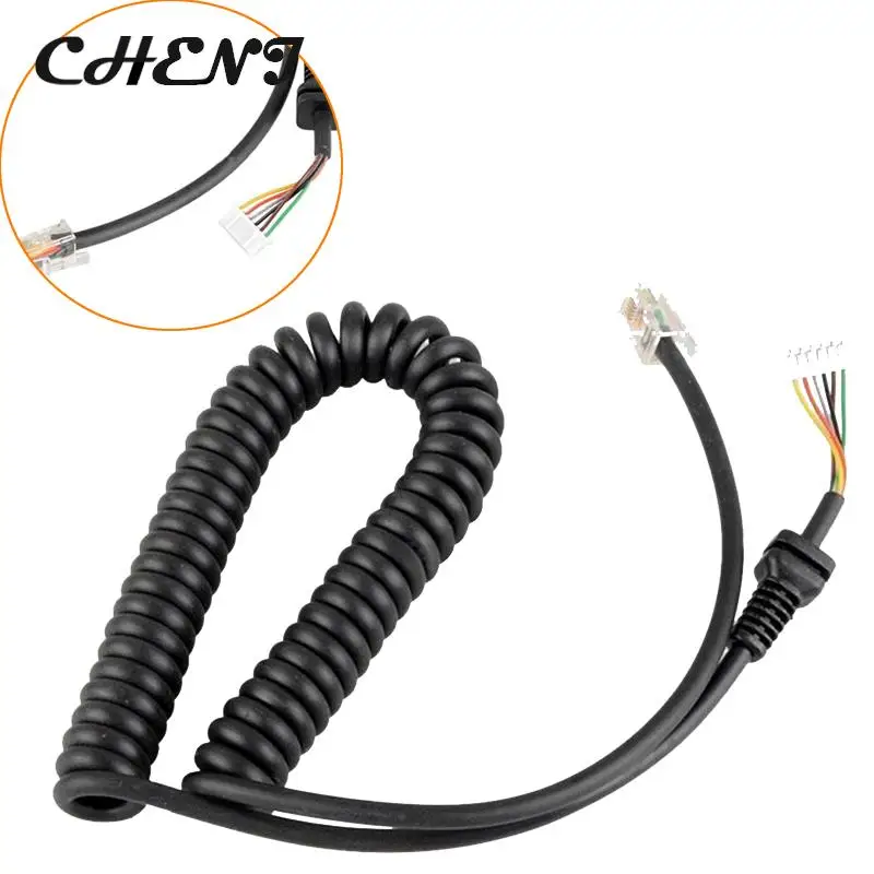 For YAESU MH-48A Replacement Mic Cables Cord Wire For Car Radio Talkie Walkie Telephone Spring Line Car Hand Speaker Microphone