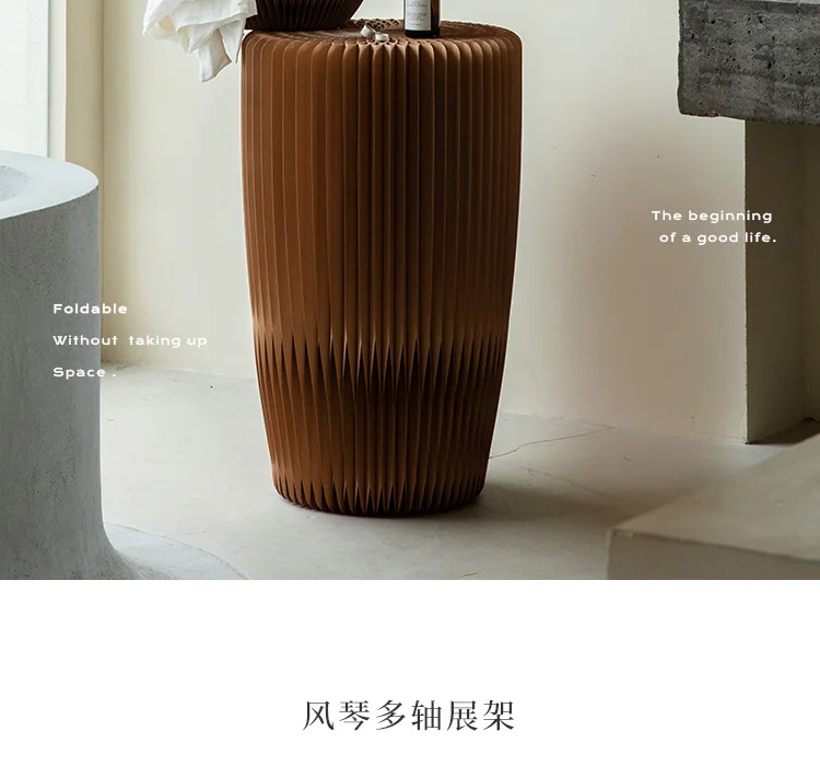 Booth display stand multi-layer display folding Zhongdao exhibition office design cylindrical countertop