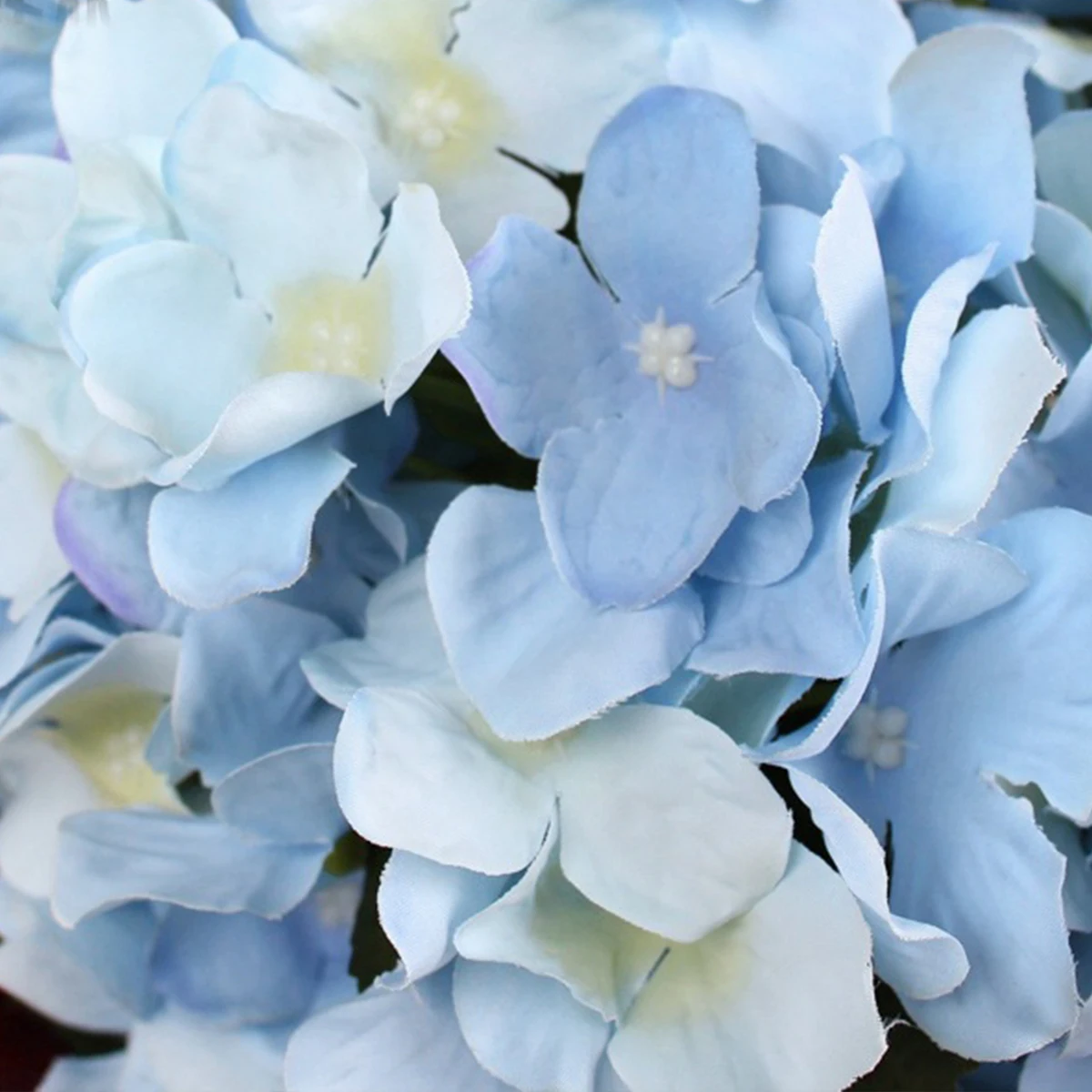 

Real Touch Artificial Mini Hydrangea High Simulation Fake Flowers Wedding Bridal Bouquet Home Office Decoration Blue Bridal