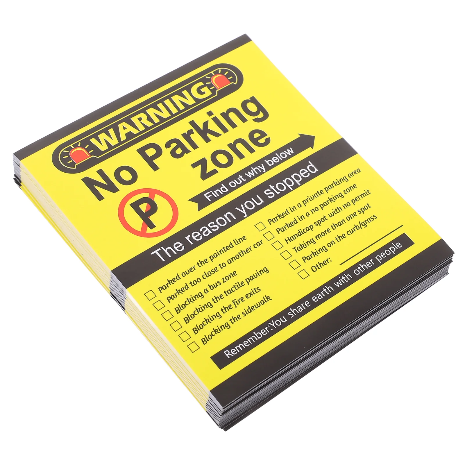 200 Sheets Parking Violation Sticker No Zone Label Do Not Here Yard Adhesive Illegal Notice for Warning Public Stickers