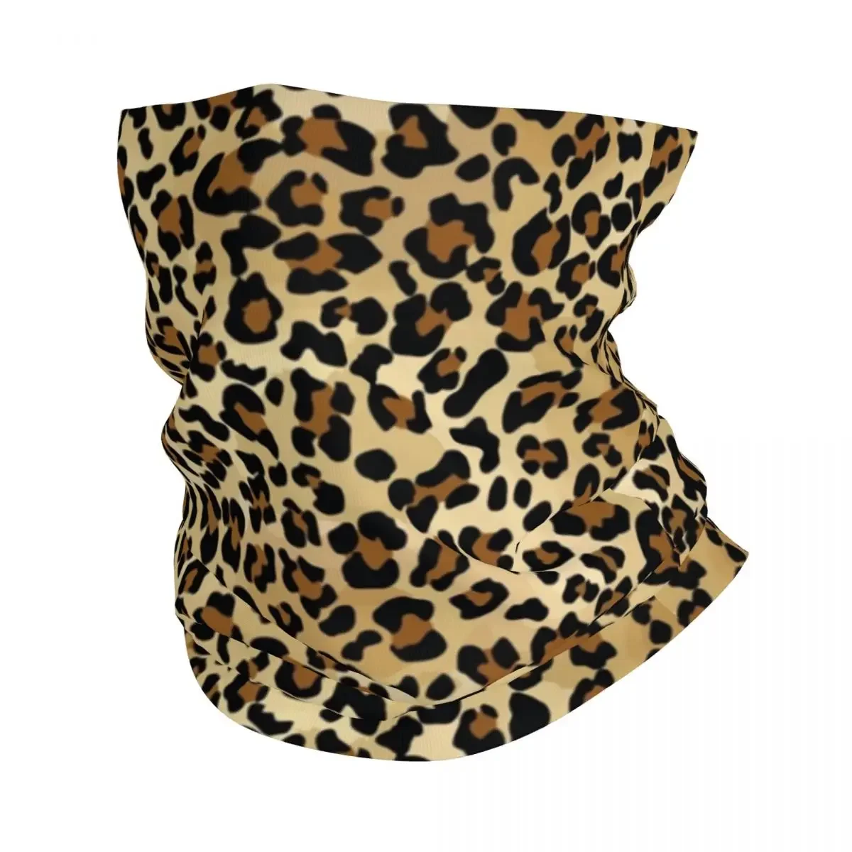 Animal Print Leopard Bandana Neck Cover Safari Face Mask Wild Wrap Scarf Cycling Outdoor Sports Unisex Adult Winter