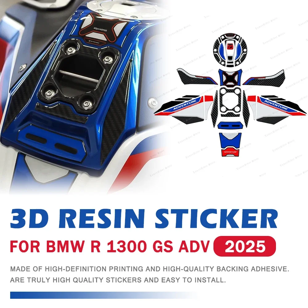 

For BMW R 1300 GS Adventure R1300GS ADV TROPHY 2025 Motorcycle Accessories 3D Epoxy Resin Tank Pad Protection Sticker