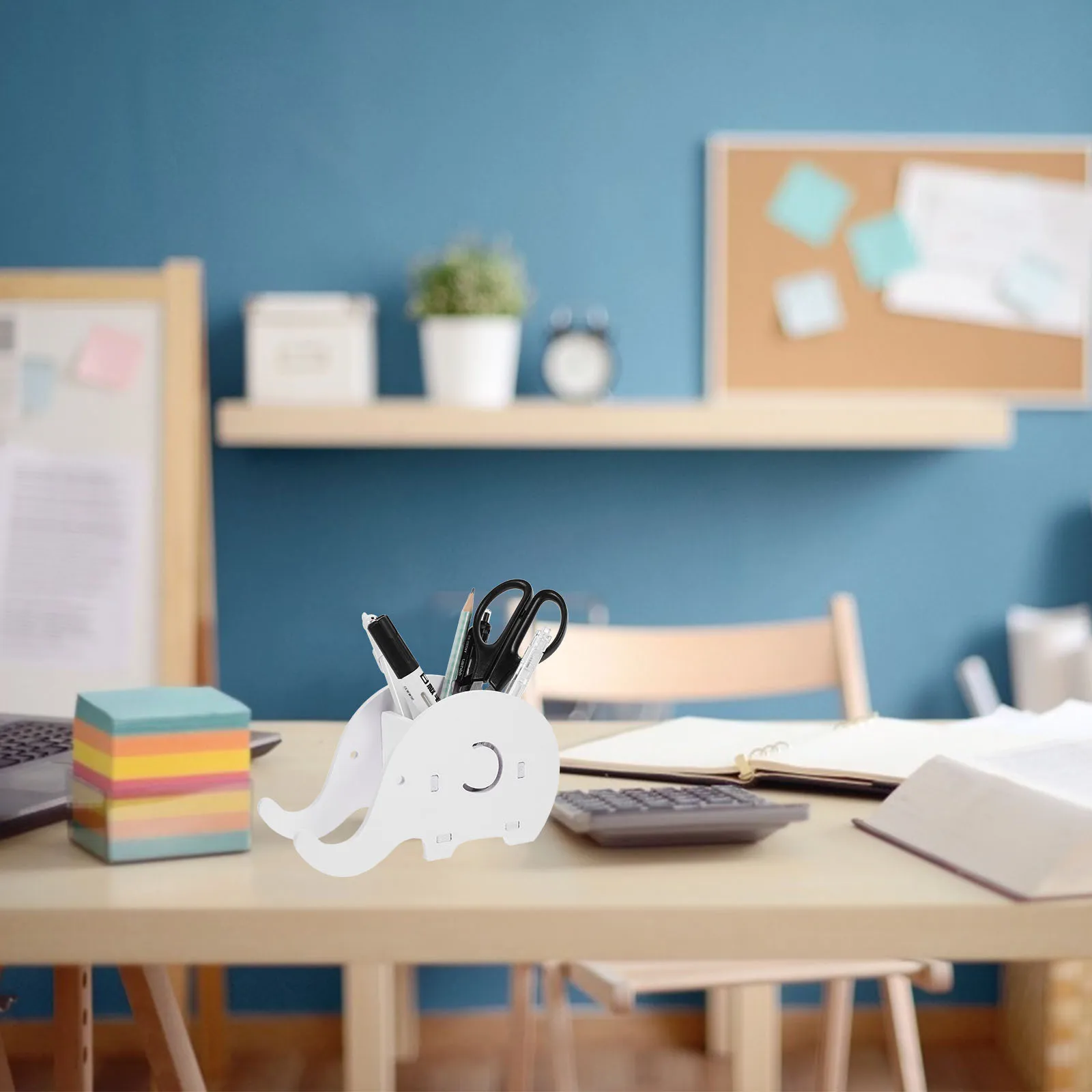 

2Pcs Colorful Elephant Shape Pencil Organizer Premium Pen Container Lovely Stationery Holder for Home Office Use