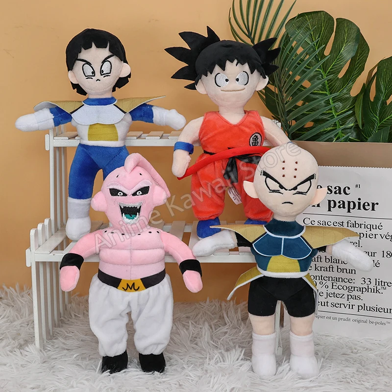 

Japan Anime Dragon Ball Z Plush Toys Super Saiyan Son Goku Gohan Krillin Majin Buu Cartoon Figure Stuffed Dolls Child Kids Gifts