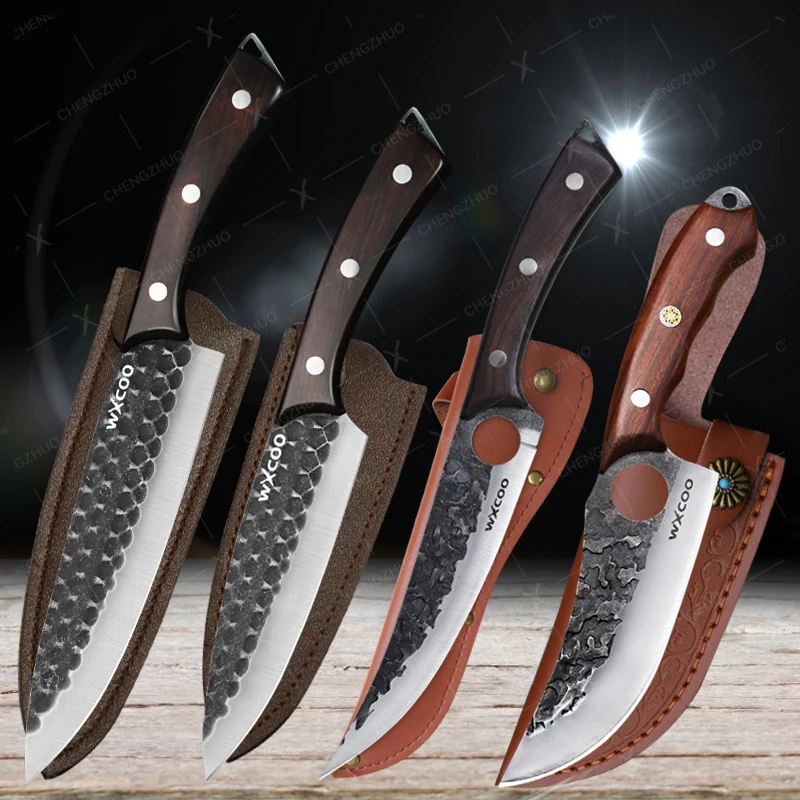 

Forged Stainless Steel Kitchen Chef Boning Knives Butcher Knife Handmade Knife Meat Cleaver Kitchen Knives and Accessories