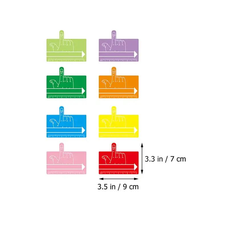 8Pcs Kids Tools Bookmark Reading Guide Gifts Handwriting Dyslexia Abs Finger Focus Pad Child Kids Reading Focus Tool