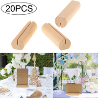 20/40/100PCS Wood Place Card Holders Wooden Table Number Stands Wedding  Sign  Rustic Message  Name s Display Stand