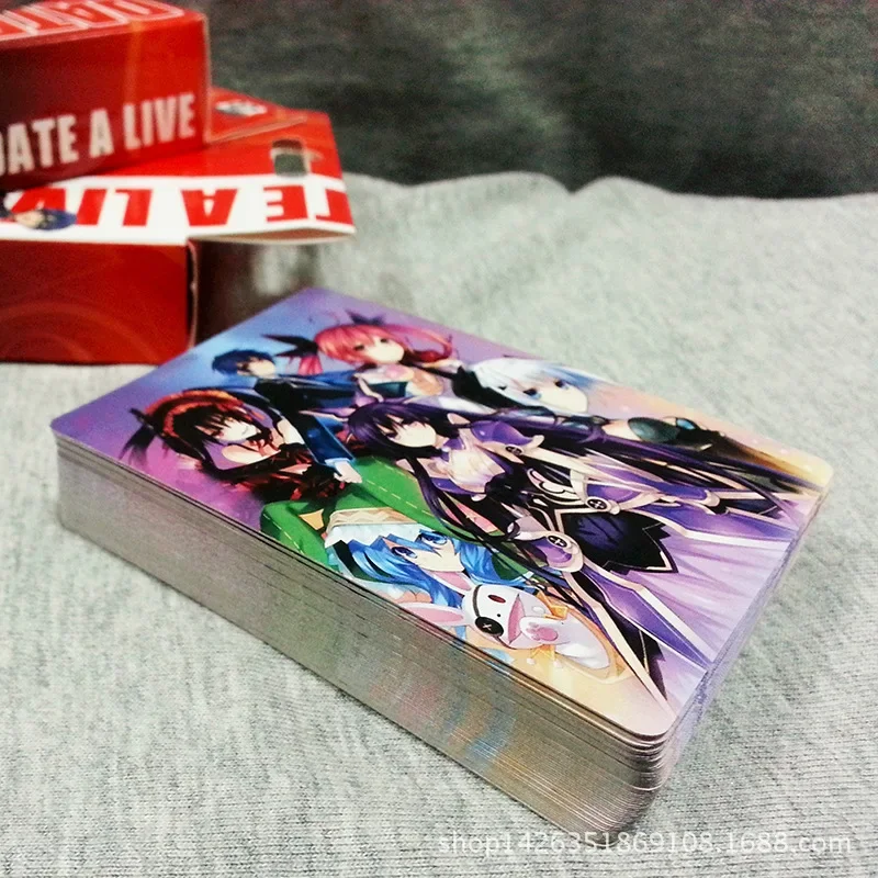 54 pz carte Anime cartoon Date A Live Tokisaki Kurumi Nightmare Cosplay Carte da gioco da tavolo Copertina rigida poker giocattolo regalo con scatola