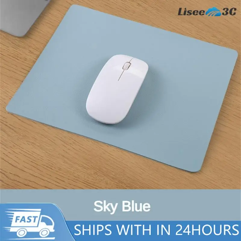 Waterproof PU Leather Mouse Pad Gaming Mouse Pad Simple Solid Color 23*20cm Mouse Pad School Supplie Office Accessories Desk Set