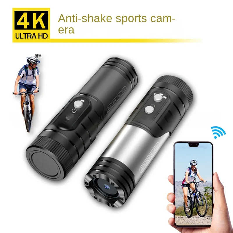 4K anti-shake WIFI sports camera motorcycle helmet recorder outdoor riding waterproof flashlight camera