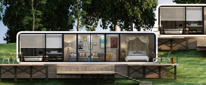 Custom Prefab Hotel, Movable Outdoor Container Office, Home stay Prefabricated Home resort Villa