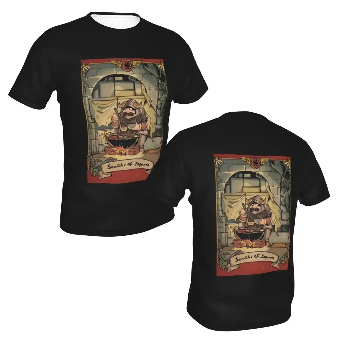 polyester Dungeon Meshi Delicious In Dungeon - Senshi Cooking T-Shirt Men's Funny T Shirt Men O-Neck Summer Shirts Tops