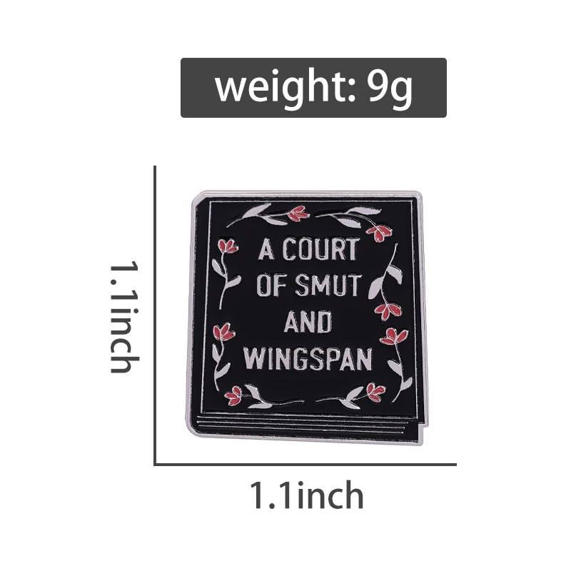 A Court Of Smut And Wingspan Book Hard Enamel Pins Funny Decorative Brooches Lapel Collar Badge Fashion Jewelry Accessory Gifts