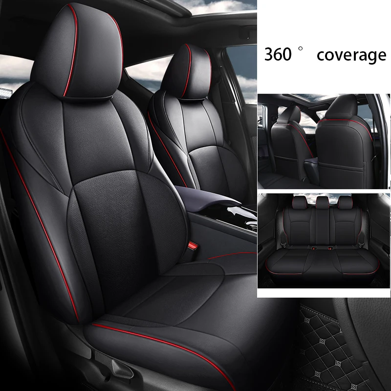 Capas de assento de carro personalizadas de luxo para Honda Fit Vezel City Jazz Accord 7 8 9 10 11 CRV Civic PU Couro Acessórios de interior automotivo