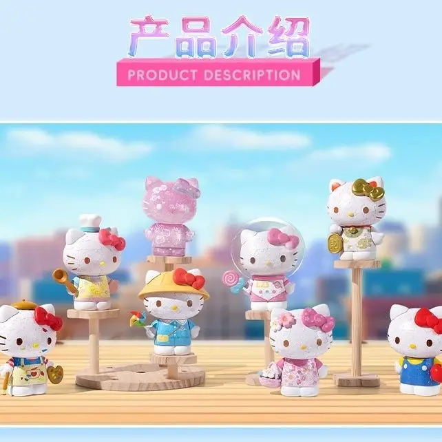 サンリオ-ハローキティフィギュア,50周年記念パズル,立体オーナメント