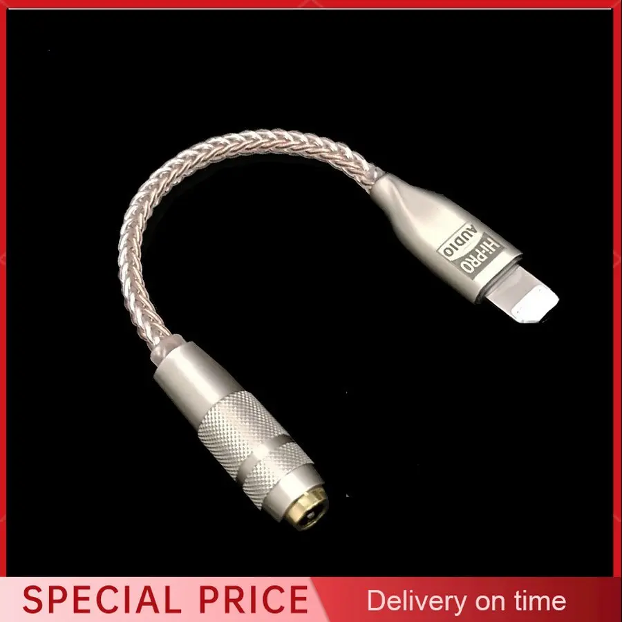 อะแดปเตอร์เป็น DAC ดิจิตอล C100แท้3.5มม. สำหรับ iOS Phone 11 Pro x XS XR 8 7 aux สายหูฟังอะแดปเตอร์ถอดรหัสเสียงไมโครโฟน