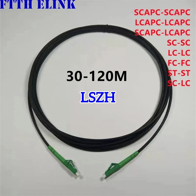 Armored Fiber optic Patch cord 1C 30-120m LSZH SCAPC LCAPC 100M waterproof LC FC 1 core jumper Outdoor SM SX 3mm singlemode