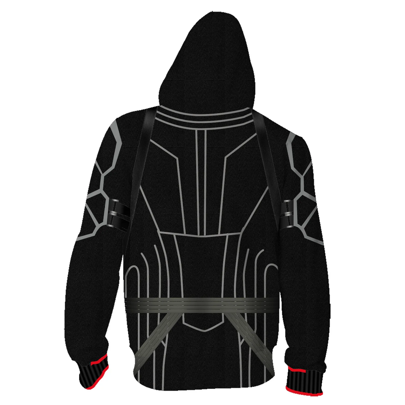 Hero Black Widow 3D Hoodie Zipped Cardigan Hooded Sport Cosplay Anime Accessory view 3