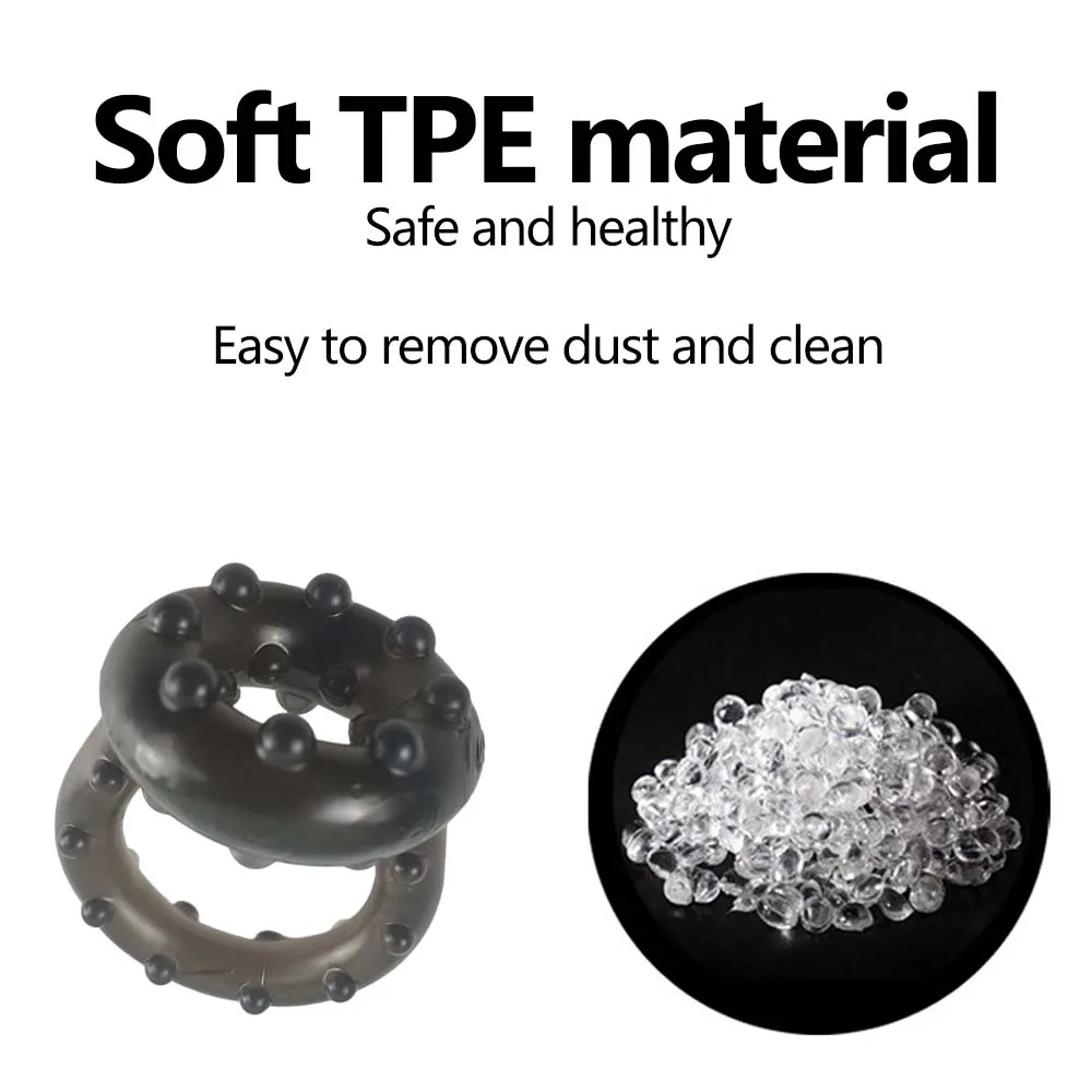 2 قطعة خاتم القضيب سيليكون خاتم الديك للانتصاب تعزيز طويلة الأمد أقوى تأخير التحكم القذف لعبة الجنس للرجال