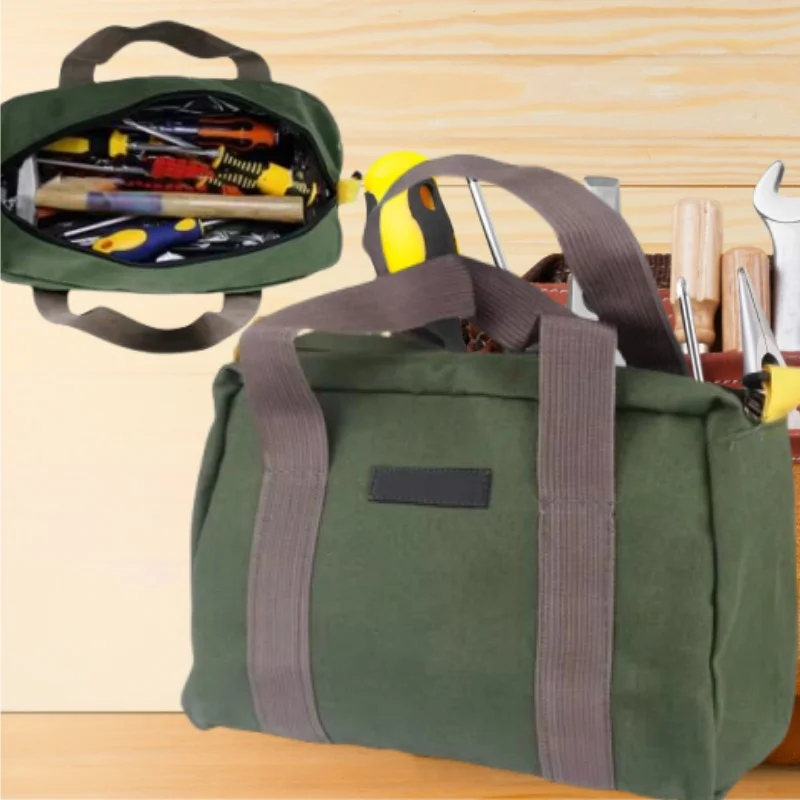 Multifunctional Canvas Tool Storage Bag, Large Capacity Handbag Tote Bag Storage Waterproof and Wear-resistant Organizer Bag