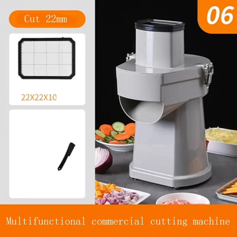 220V Electric Multifunctional Vegetable Cutter Slicer Lemon Potato Commercial Dicing Machine Shredde Food Processor