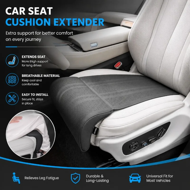 Coussin d'extension universel pour siège de voiture, support cuisse et jambe, tapis de siège auto, soulage la fatigue de conduite, housse de protection intérieure pour voiture