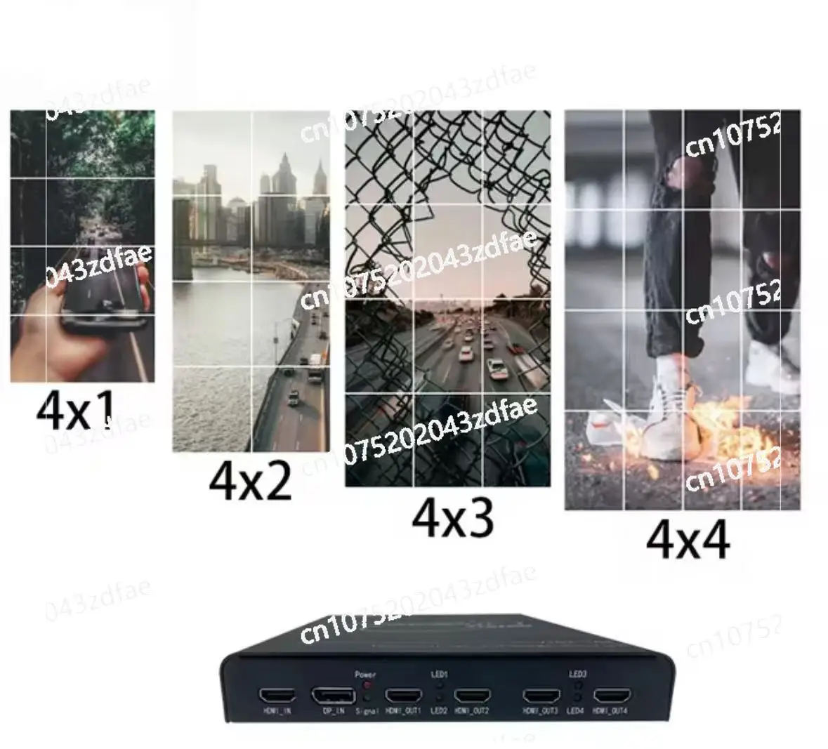 Bitvisus 1x4 2x2 3x4 2x6 professional video 4k 8k 60hz video wall controller 4x4 2x3 3x5 HD Multi-Screen Extender