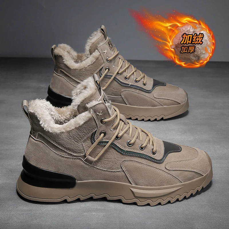 

Men's Winter Boots Thermal Waterproof | Non-Slip Snow Shoes | Plush Lined Sneakers | Outdoor Hiking Boots for Men