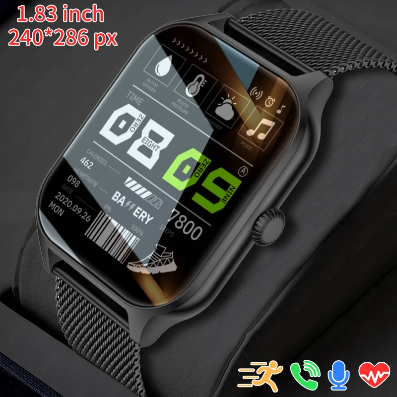 

LIGE New Smart Watch 2024 Men Women Voice Assistant Bluetooth Call BT 5.0 Music Blood Pressure Oxygen Smartwatch For Android IOS