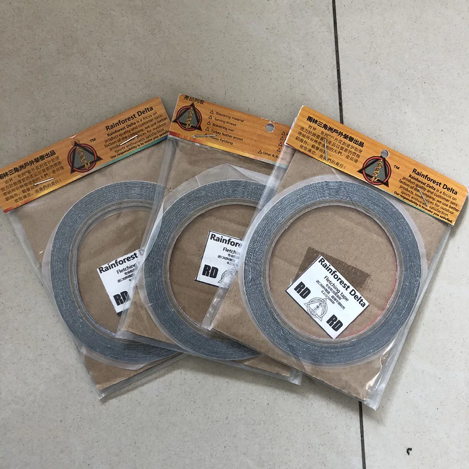 ACCMOS Cinta adhesiva para remeras de plumas de tiro con arco de 32,8 pies Reparación de paletas de plumas para un enlace fuerte y confiable