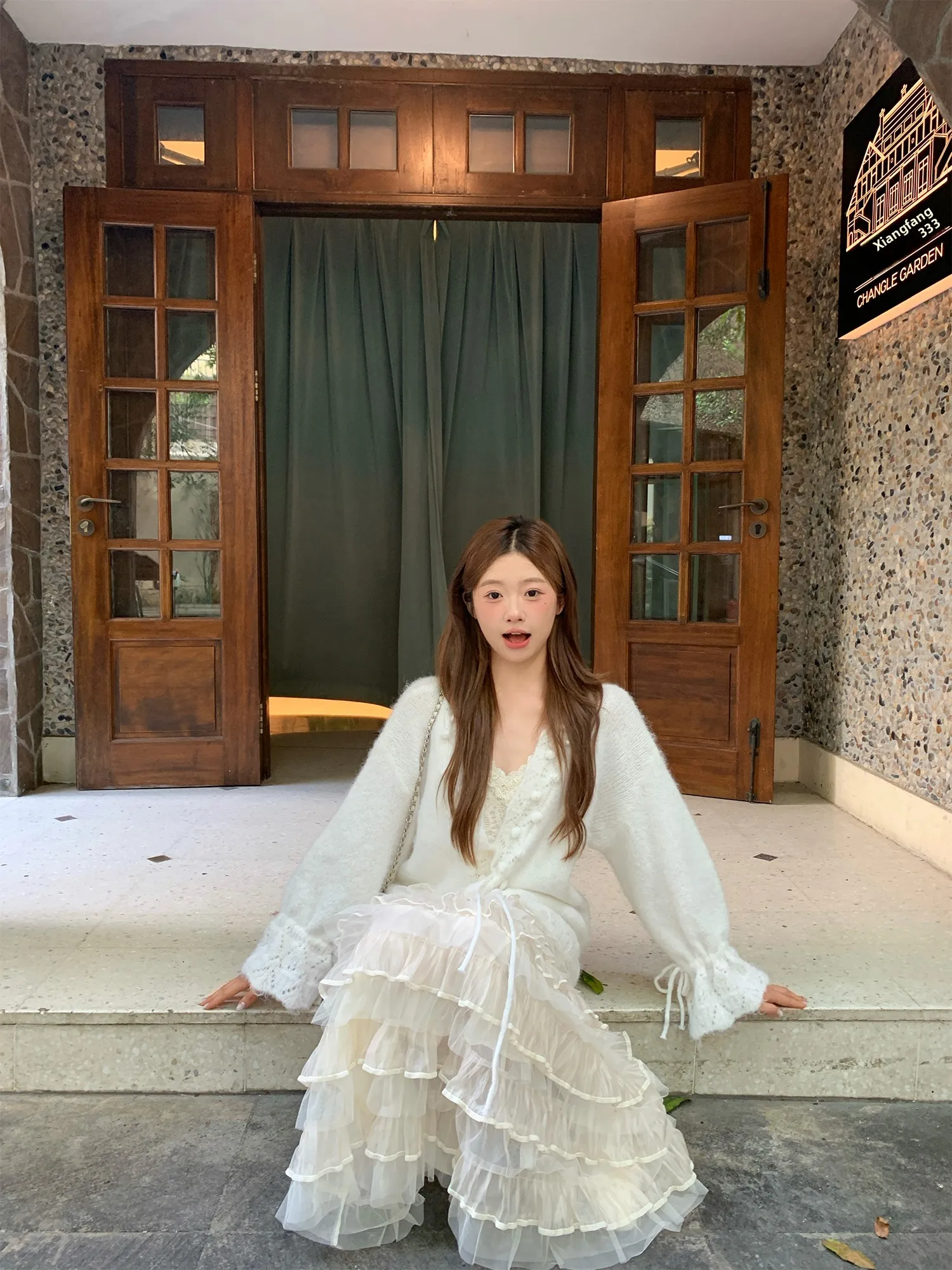 

OKJJ Корейская модная женская юбка миди с высокой талией, весенняя многослойная пышная юбка-кейк средней длины