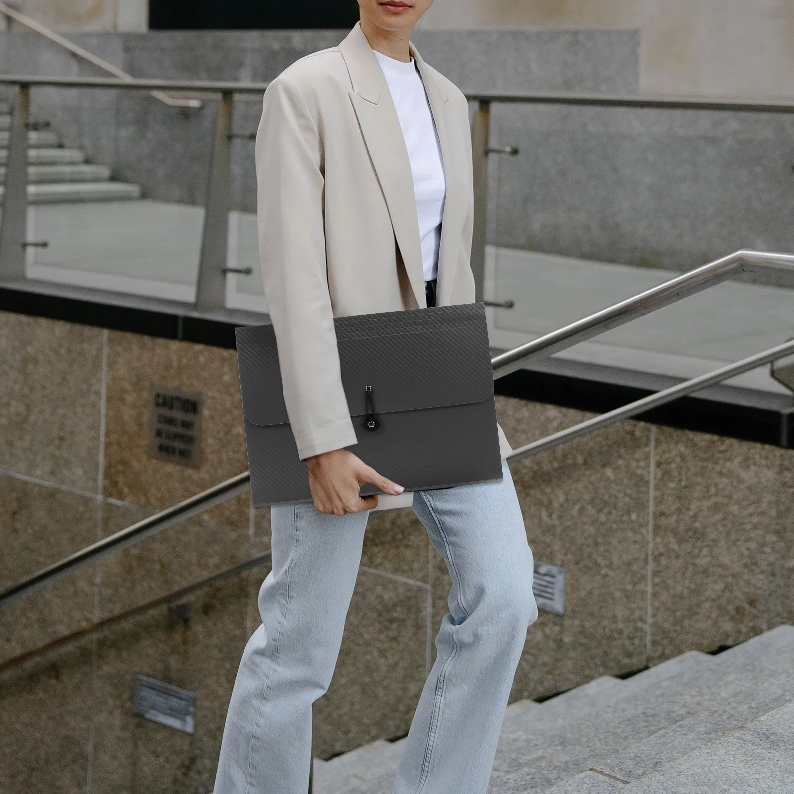 

Прочный пластиковый файл-органайзер с износостойким материалом, расширяющийся, в форме аккордеона, с несколькими карманами, для документов, для бизнеса