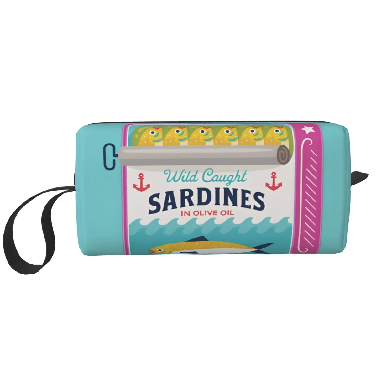 

Sardine Graphic Cute Cosmetic Bags Traveling Portable Makeup Pouch Woman For Necessaries Graphic Design Storage Organizers
