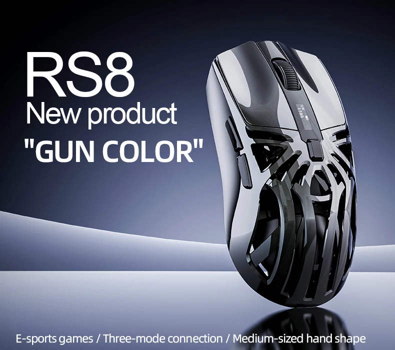 SMAILWOLF RS8 Bluetooth Kabellose 2,4G Gaming-Maus Drei-Modus Leichtgewicht PAW3311 E-Sports-Spiel 1K Rücklaufrate 10000DPI Computer – Detail 2
