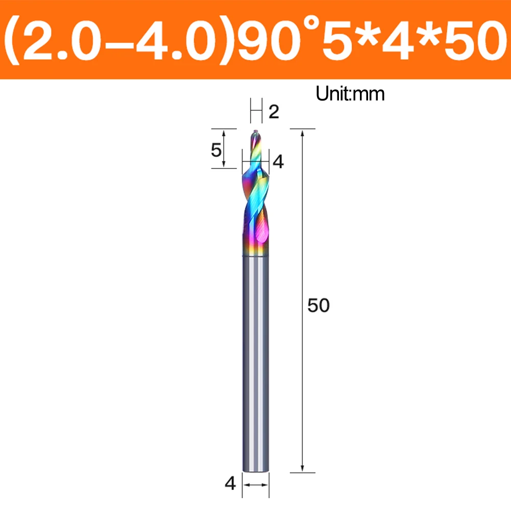 1pc Colored Tungsten Steel Step Drill Countersunk Screw Countersunk Chamfer Drill For CNC Machining Center Engraving Machine