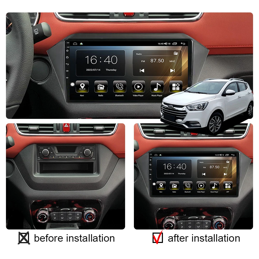 2 Din Car Radio Stereo Android 12 For JAC S2 2015-2019 Multimedia HD Screen Autoradio GPS Navigation Head Unit Bluetooth Wifi 4G