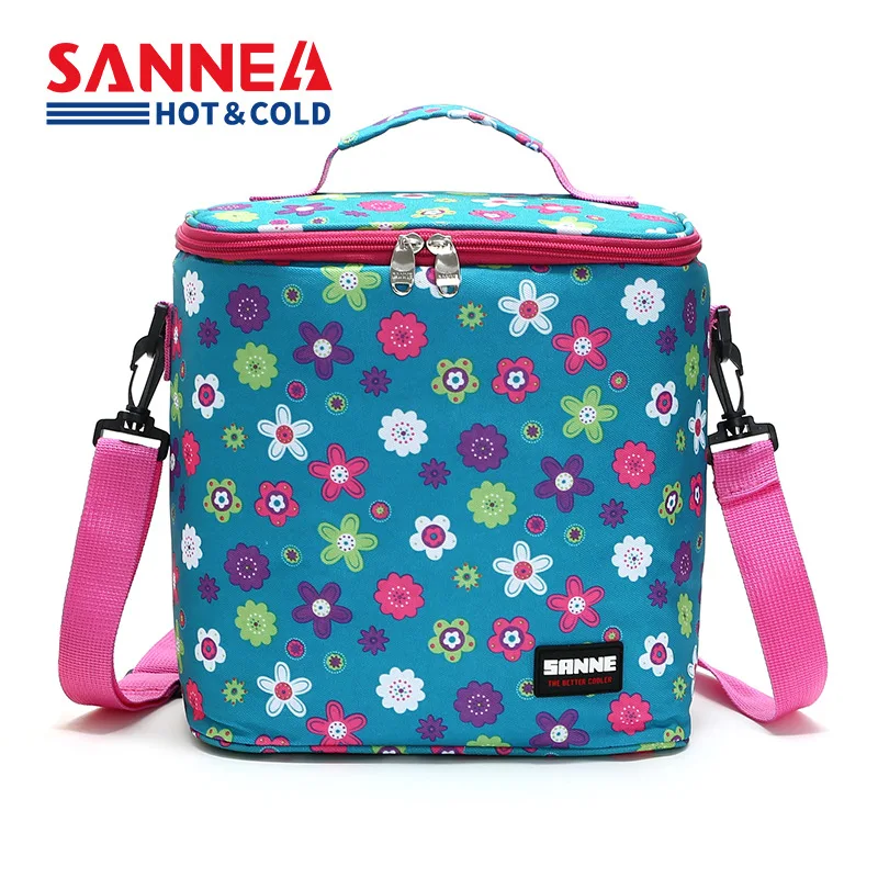 SANNE 10L New Colorful Pattern Cooler Bag Waterproof Insulation Thermal Lunch Bag Outdoor Picnic Red Wine Box Thermal Handbag