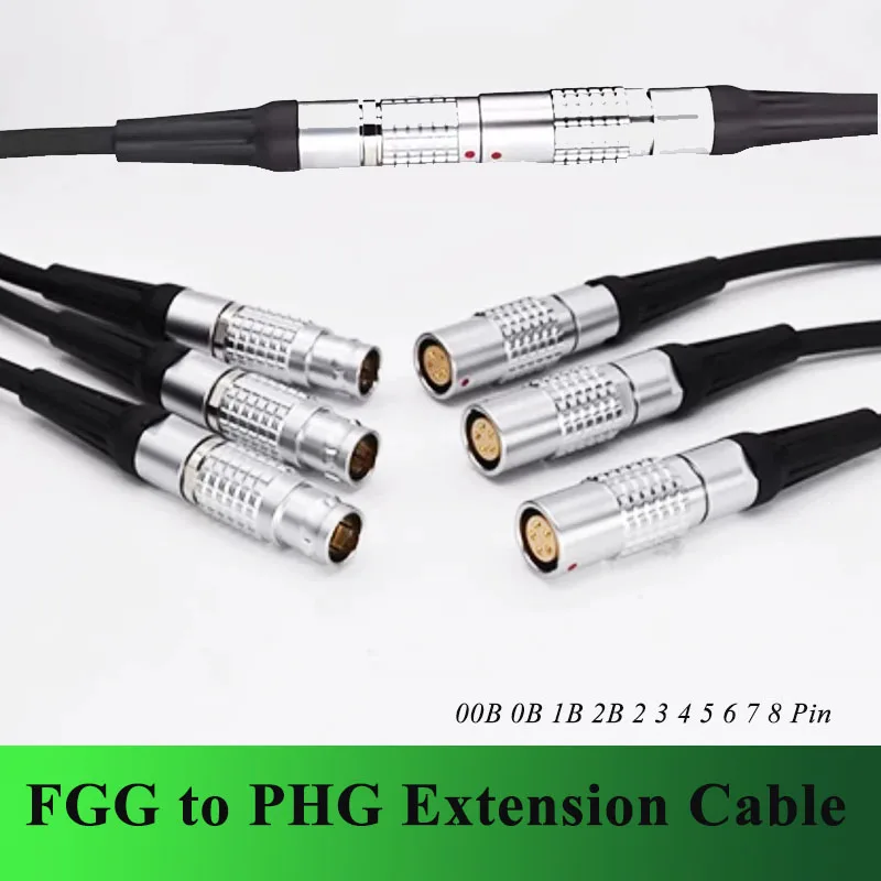 

FGG to PHG Signal Extension WireCompatible wit LEMO Aviation Plug 0B 1B 2B 2 3 4 5 6 7 8 Push-pull Self-locking Connector Cable
