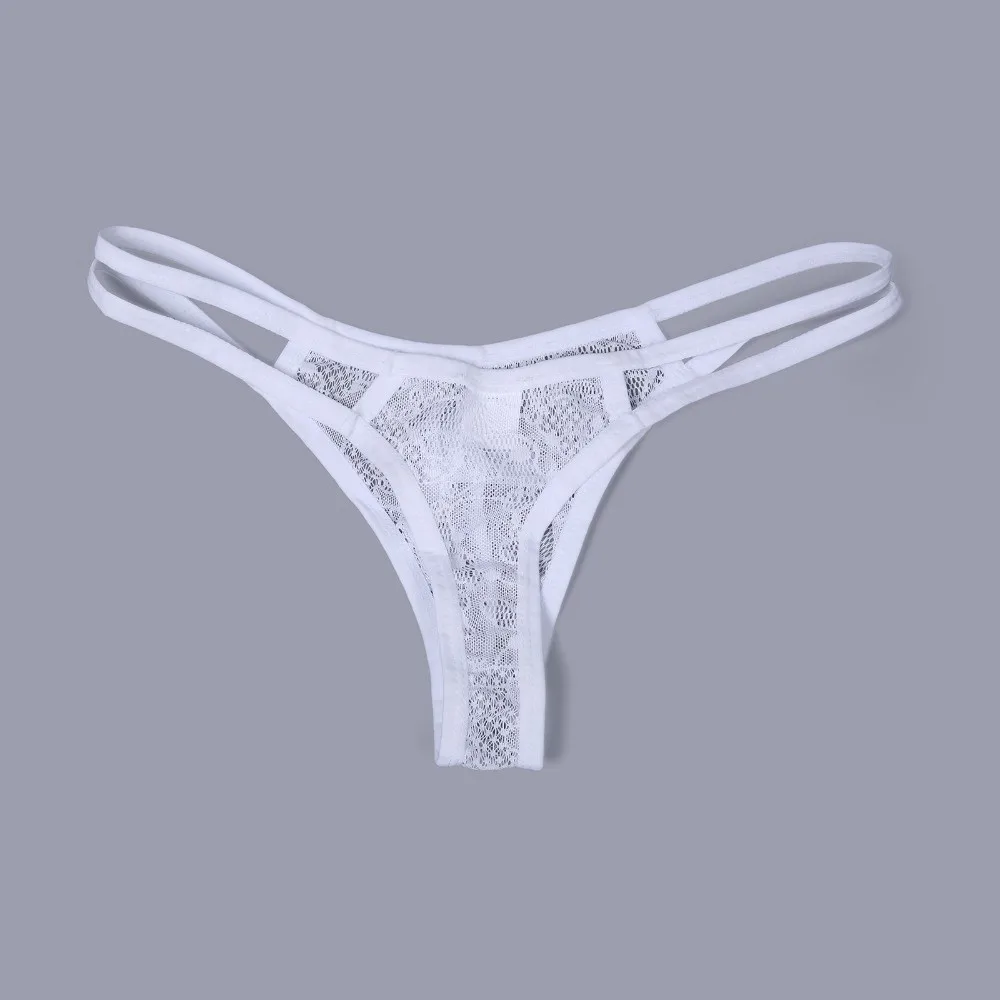 

Breathable Low Waist Men Lace Hollow Thongs Thin Strap Mesh Lingerie Men's Lace Panties Underwear T-back Male Briefs Male