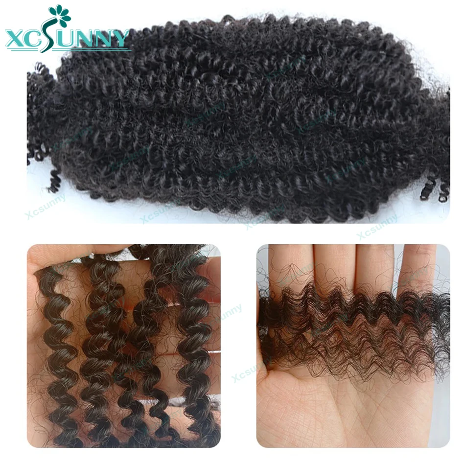 Human Hair Kinky Curly Twist Hair Extensions For Braids Double Drawn Natural Twist Braids Human Hair Locs Crochet Hair No Weft