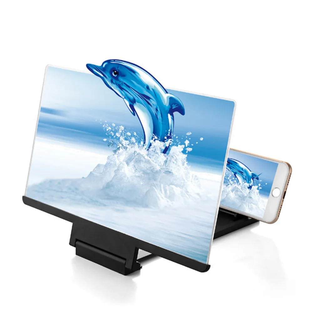 3D Screen Amplifier Mobile Phone Magnifying HD Stand For Video Folding Enlarged Eyes Protection Holder 12'' Portable Projector