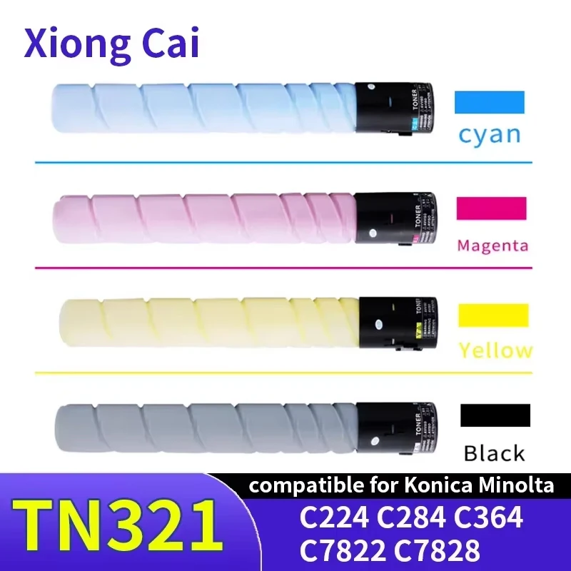 TN321 TN220 Compatible Small Capacity Toner Cartridge Bizhub C224 C284 C364 C7822 C7828 for Konica Minolta Powder 224 284 364