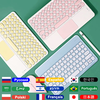 Wireless Bluetooth Keyboard Russian Korean Arabic Spanish Teclado For iPad,Wireless Keyboard For iPad Samsung  Xiaomi Tab Tablet
